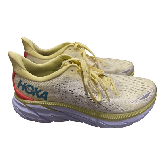 Hoka One One Shoes - Hoka One One Clifton 8 Womens 9B Yellow Running Shoes EUC